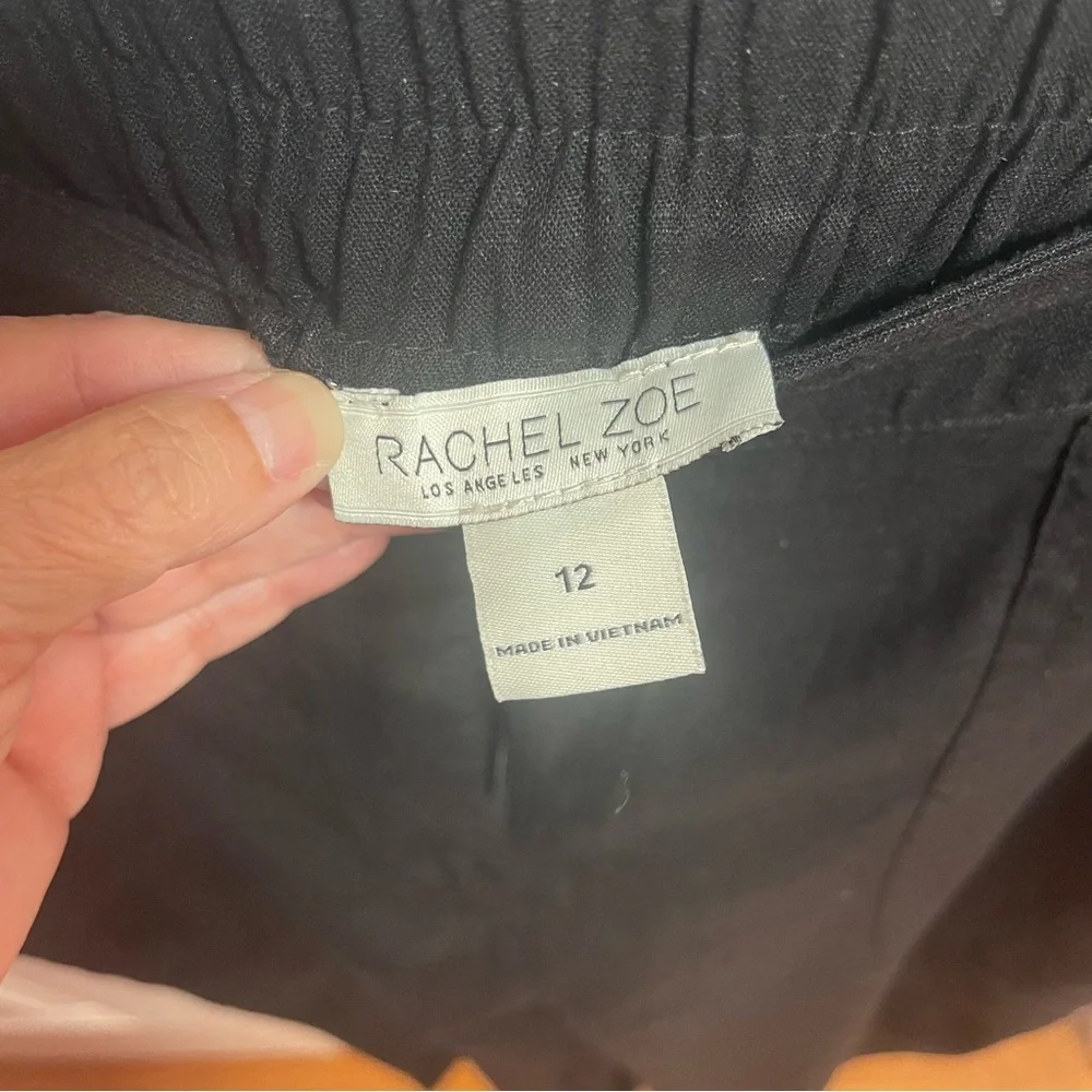 Rachel‎ Zoe wide leg pants with pockets 50% Linen N4